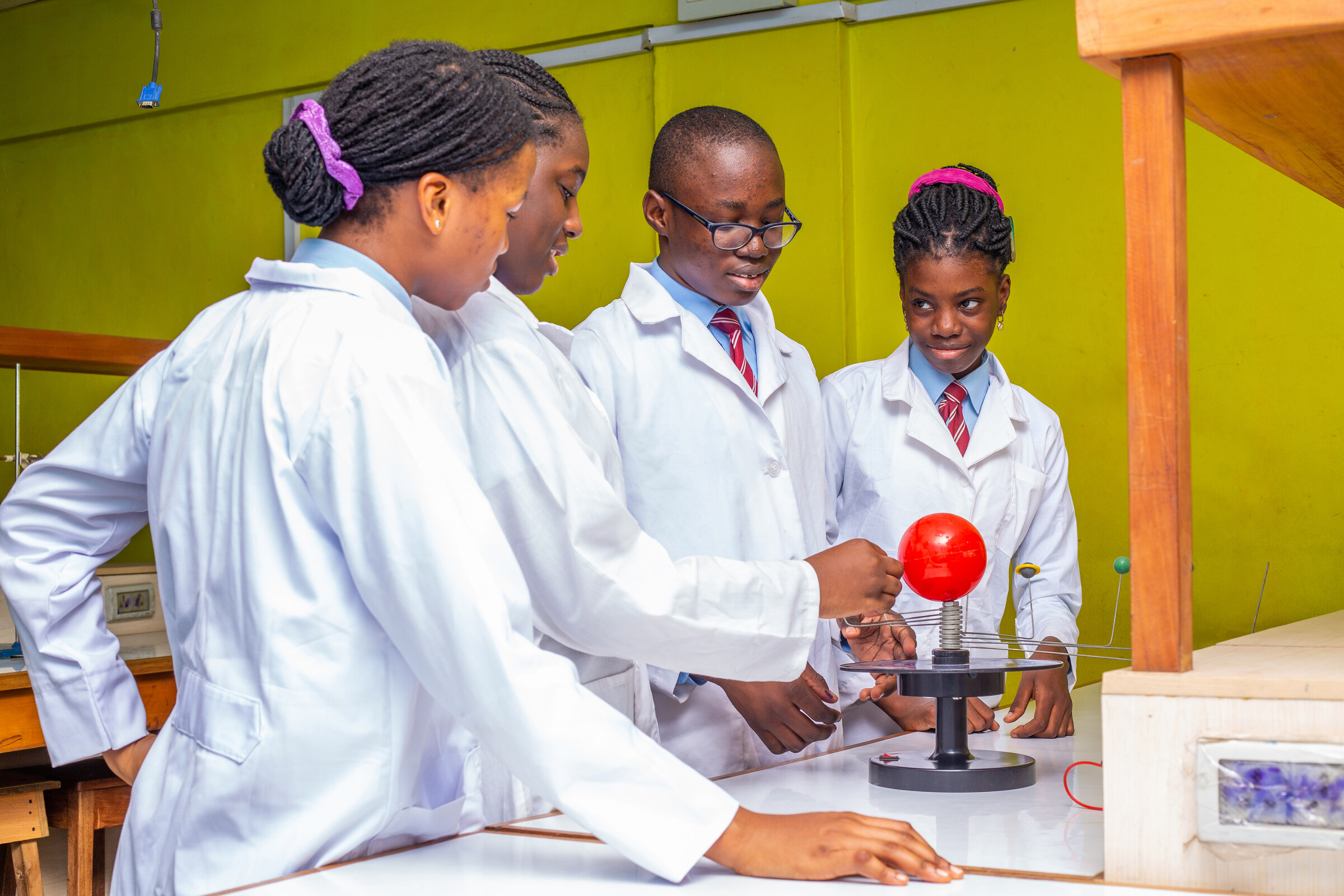 Junior School students conducting a science practical